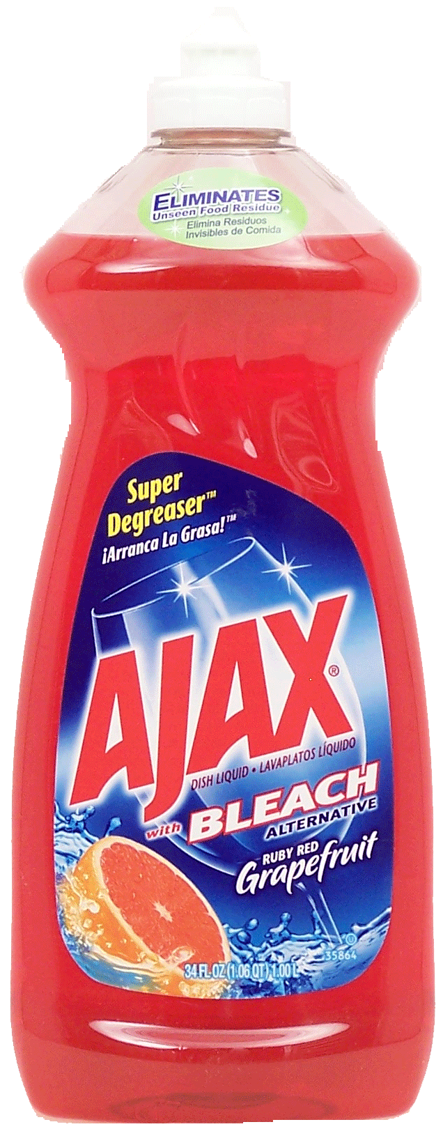 Ajax&nbsp;&nbsp;dish liquid with bleach alternative ruby red grapefruit scent Full-Size Picture